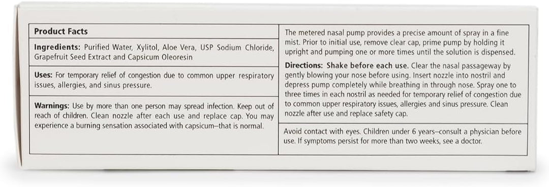 Xlear Max Natural Xylitol Saline Nasal Spray with Capsicum and Aloe, 1.5 fl oz
