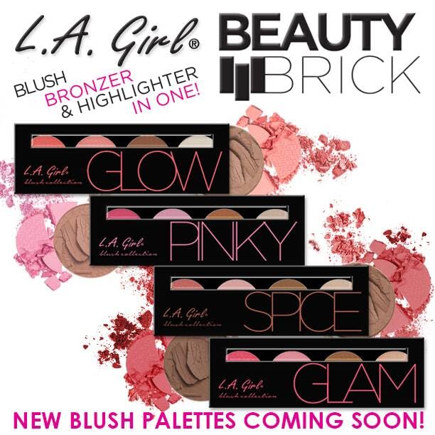 L.A. Girl Beauty Brick Blush Collection, Spice, 1 Count