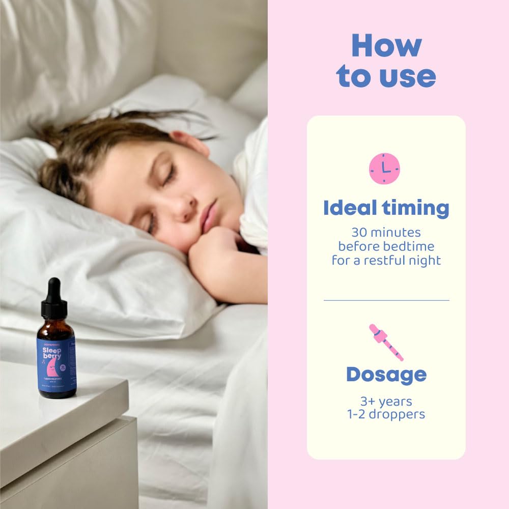 JoySpring Kids Melatonin Drops, Berry, 1 fl oz, 30 Count