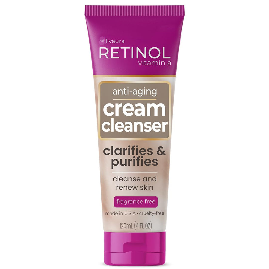 Retinol Anti-Aging Cream Cleanser, Daily Deep Cleansing Facial Wash