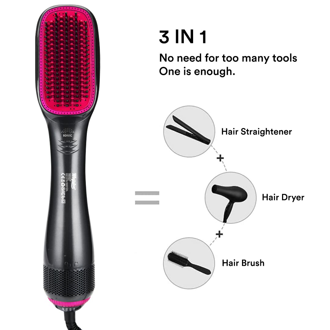 Majiston Quality First MJ-701 3 In 1 Hair Dryer Brush, 3 Count