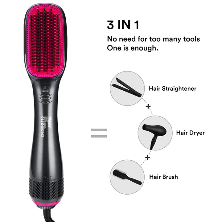 Majiston Quality First MJ-701 3 In 1 Hair Dryer Brush, 3 Count