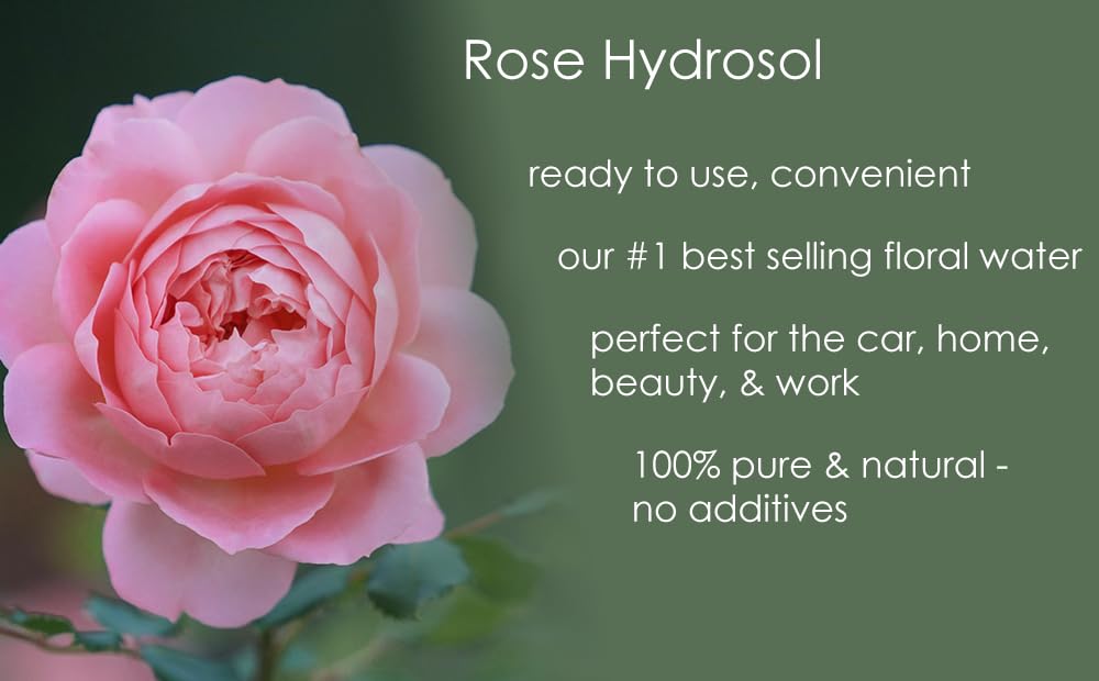GreenHealth Rose Hydrosol Floral Water, 32 fl oz