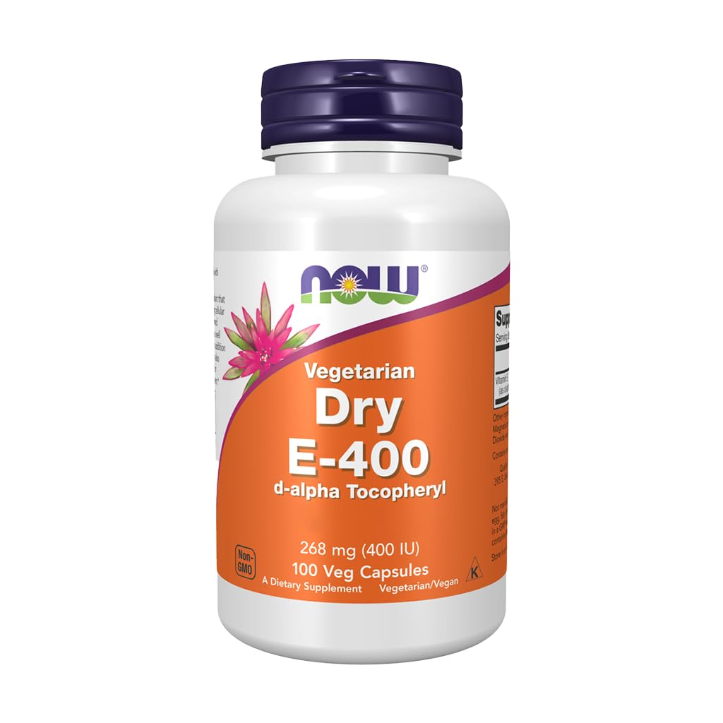 NOW Dry Vitamin E-400, 100 Count