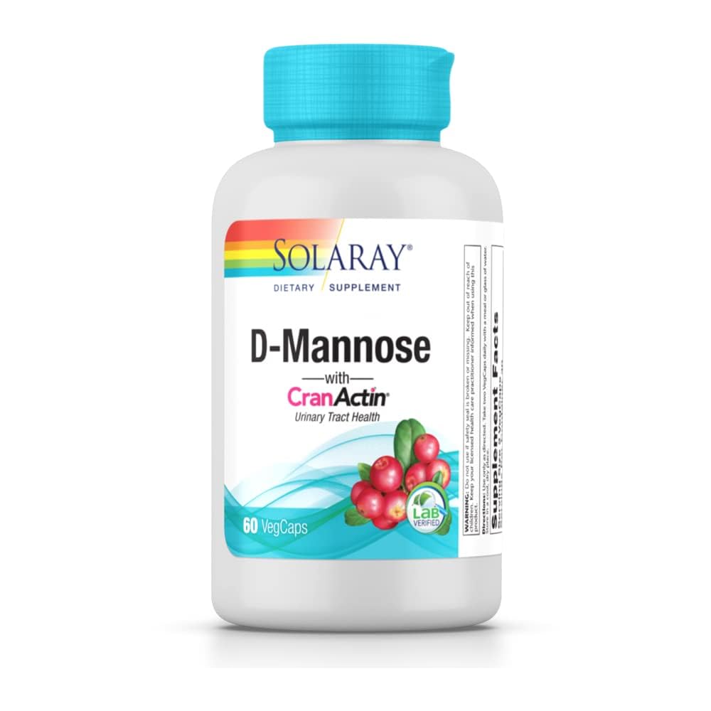 SOLARAY D-Mannose With CranActin, 60 Count