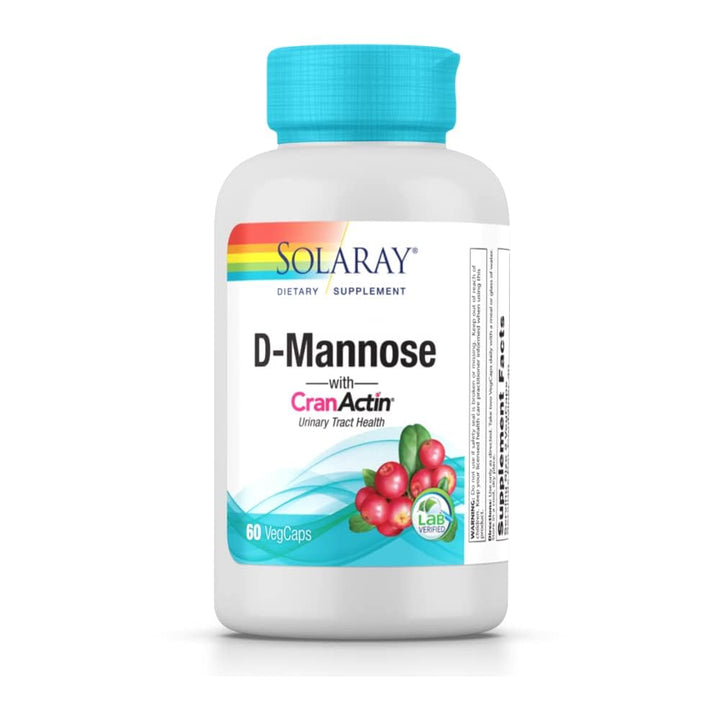 SOLARAY D-Mannose With CranActin, 60 Count