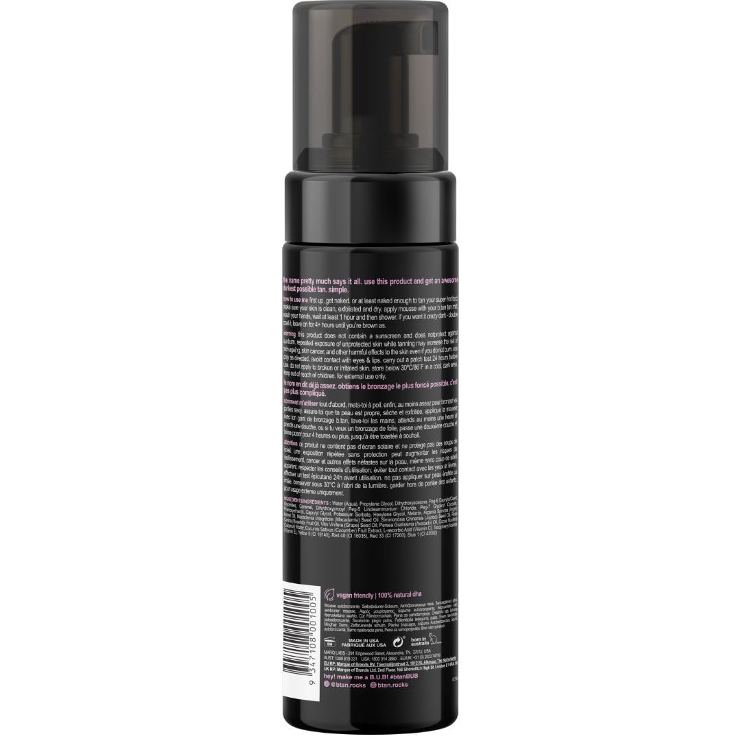 B.TAN Ultra Dark Self Tanner Mousse, 6.7 fl oz
