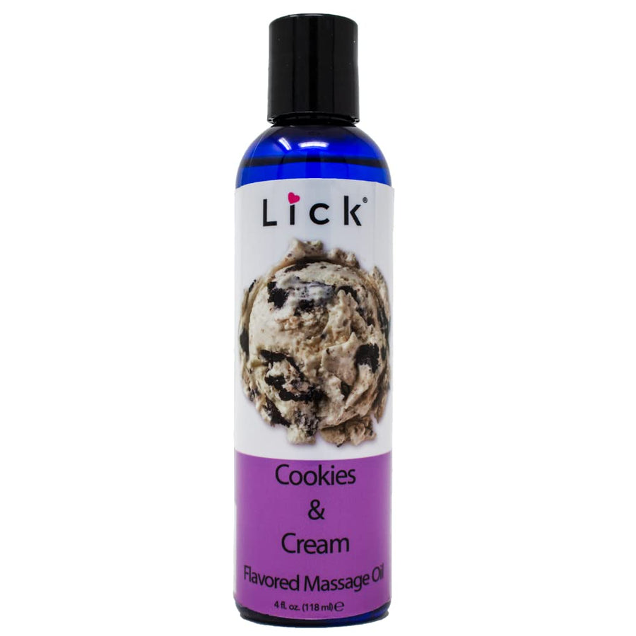 LICK Cookies and Cream Massage Oil, 4 fl oz