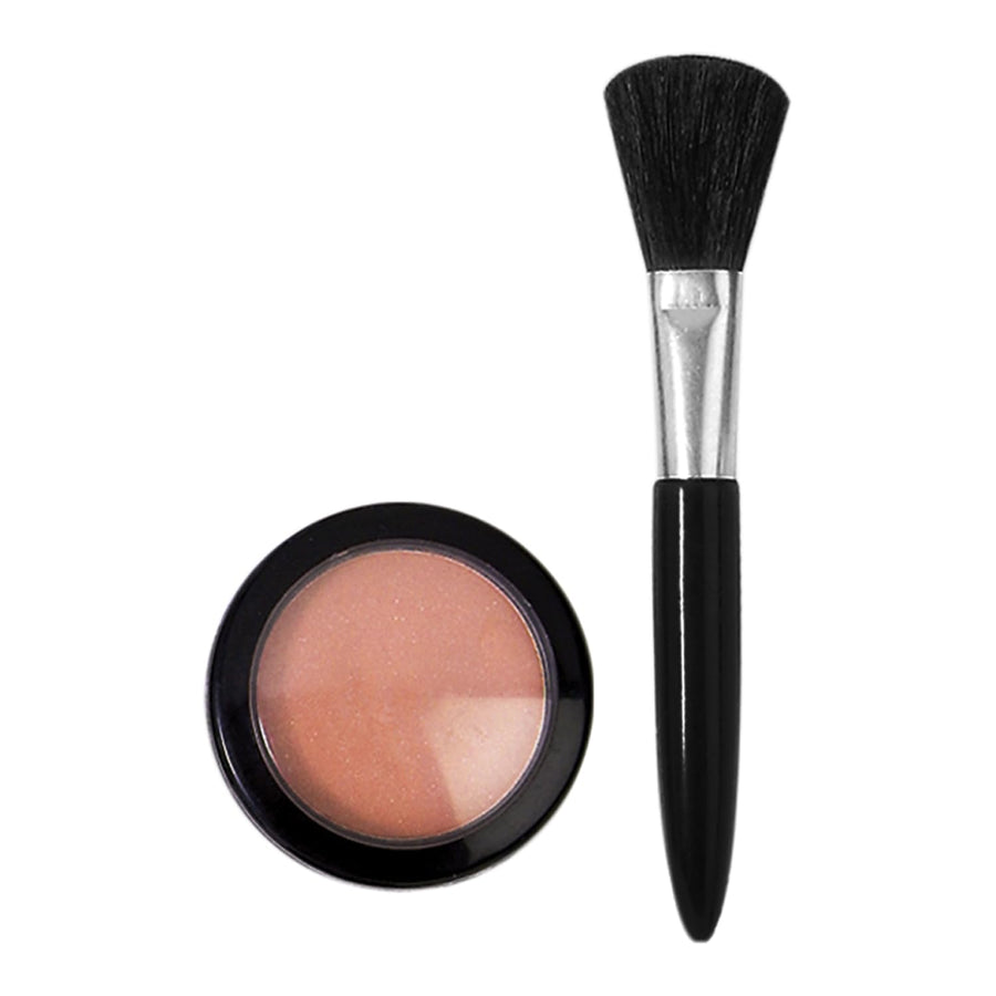 L.A. COLORS La Blusher And Deluxe Brush Set, Natural