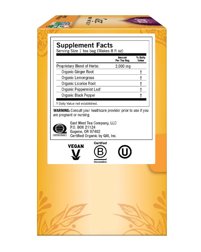 Yogi Tea Organic Ginger, 16 Count, 1.12 oz