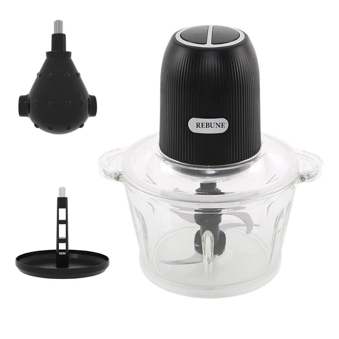 REBUNE Electric Food Chopper, Black, 2 l