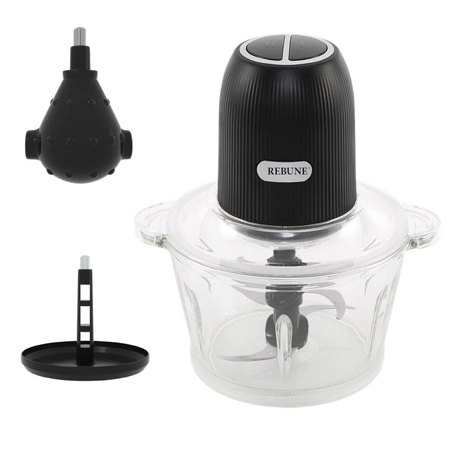 REBUNE Electric Food Chopper, Black, 2 l