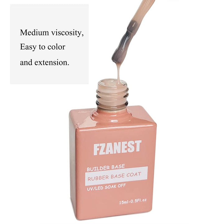 FZANEST Builder Gel For Nails, Natural Nude, 15 ml