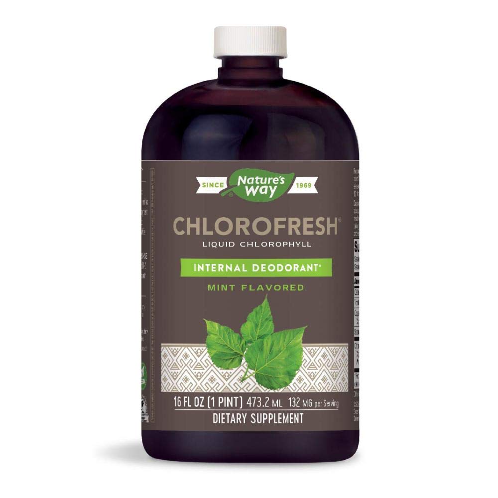 Nature's Way Chlorofresh Liquid Chlorophyll, Natural Mint, 16 fl oz, Pack of 2
