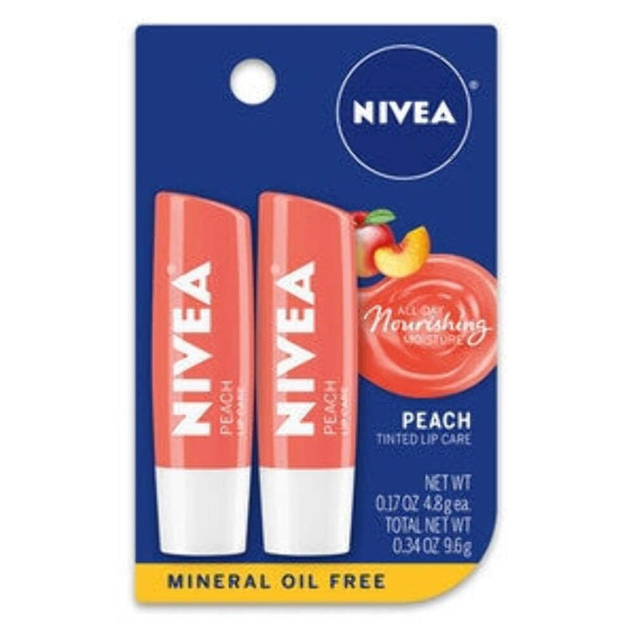 NIVEA Lip Care, Peach, 0.17 oz