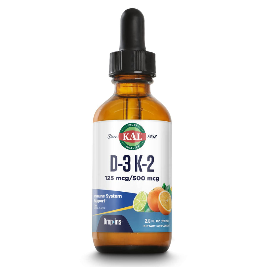 KAL D3 K2 DropIns Liquid, Natural Citrus Flavor, 2 fl oz