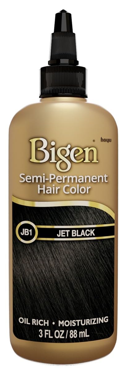 Bigen Semi Permanent Hair Color, Jet Black, 3 oz, Pack of 2