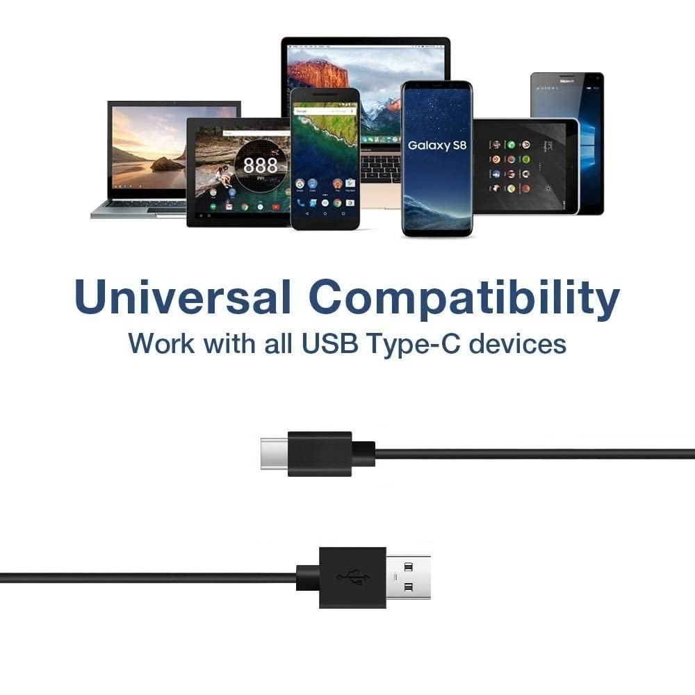 MYFON USB-A to USB-C Cable, 3 ft, Pack of 2