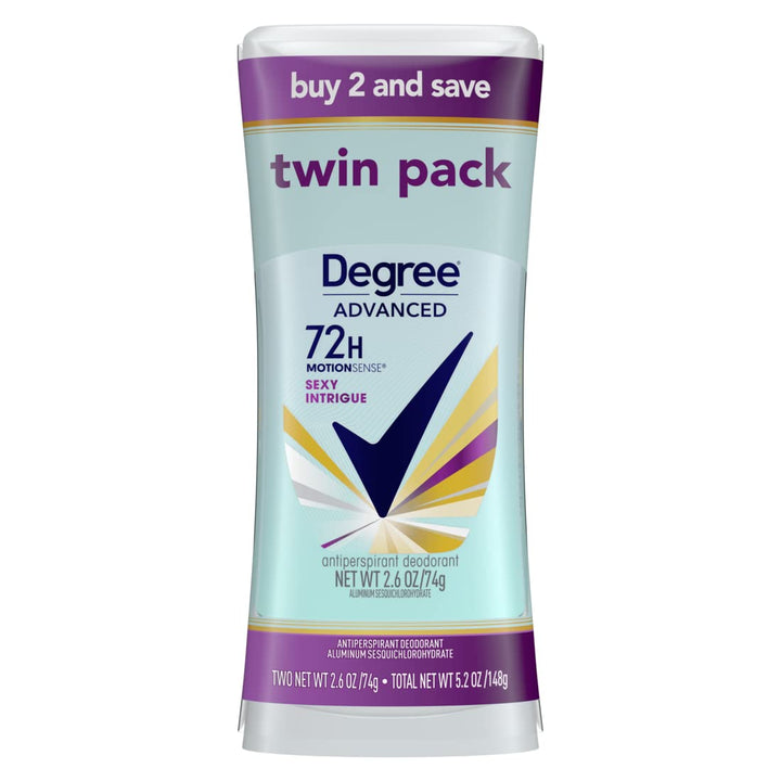 Degree Advanced Antiperspirant Deodorant, Sexy Intrigue, 2.6 oz, Pack of 2