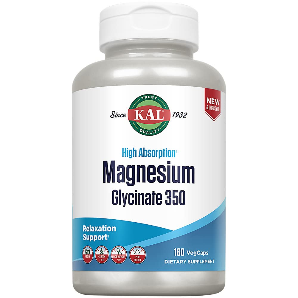 KAL Magnesium Glycinate Capsules, 160 Count