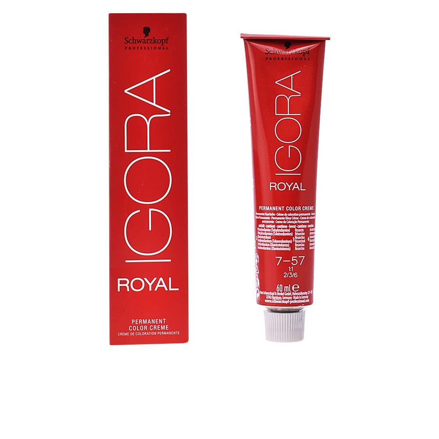 Igora Royal Color Creme Tube, 7-57 Medium Blonde Gold Copper