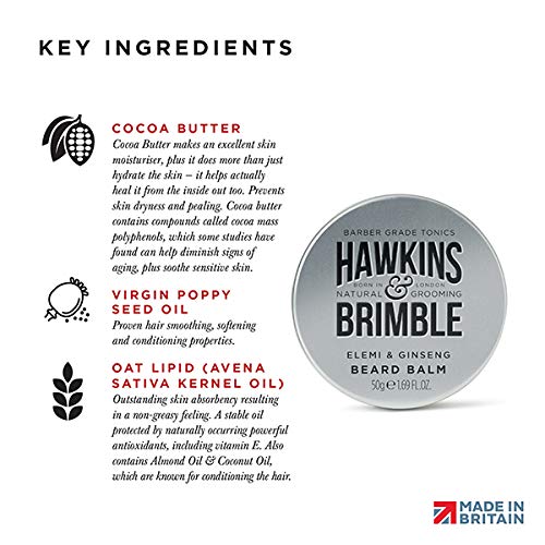 Hawkins & Brimble Beard Balm, Elemi & Ginseng, 50 g