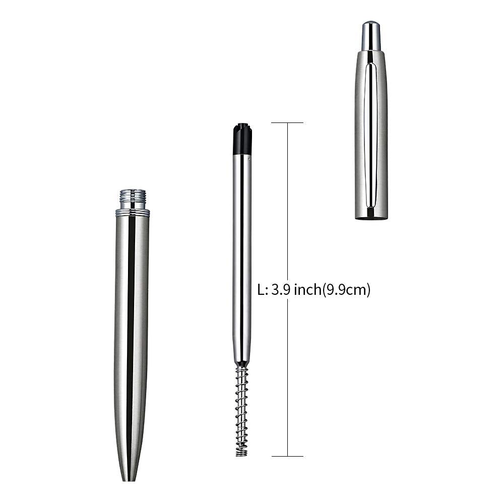 ChaoQ Retractable Metal Ballpoint Pens, 3 Count