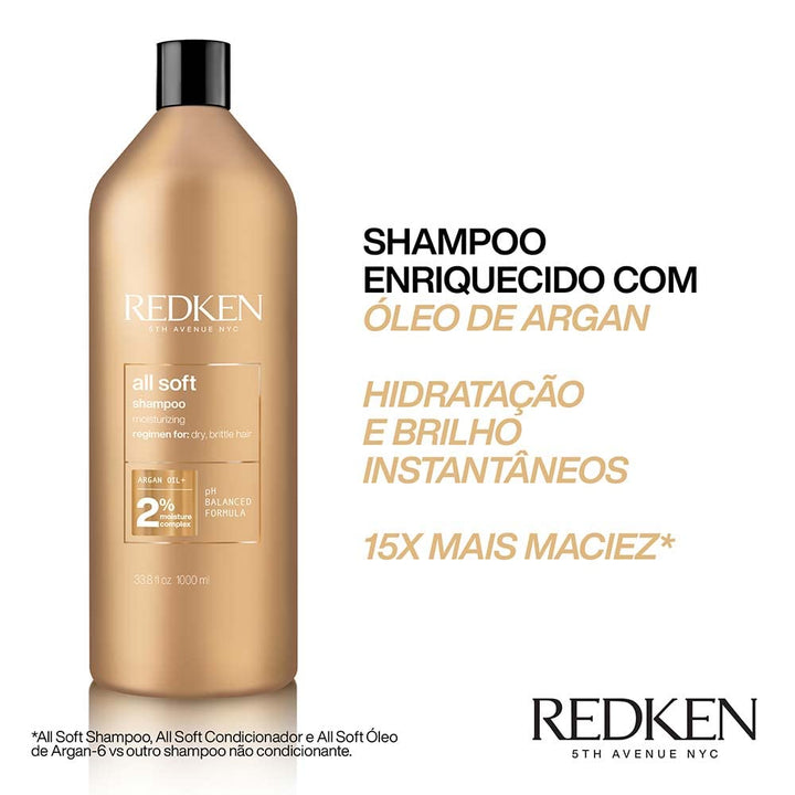 Redken All Soft Shampoo, 1000 ml