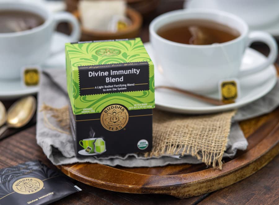 Buddha Teas Organic Divine Immunity Blend Herbal Tea, Caffeine Free