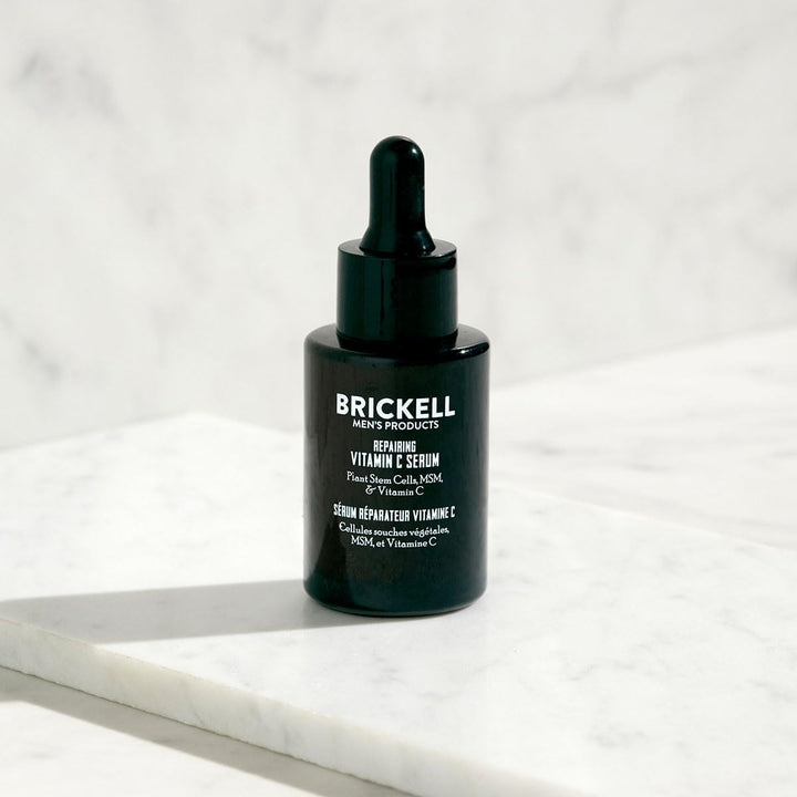 Brickell Men's Products Anti Aging Vitamin C Serum For Face, Unscented, 1 oz