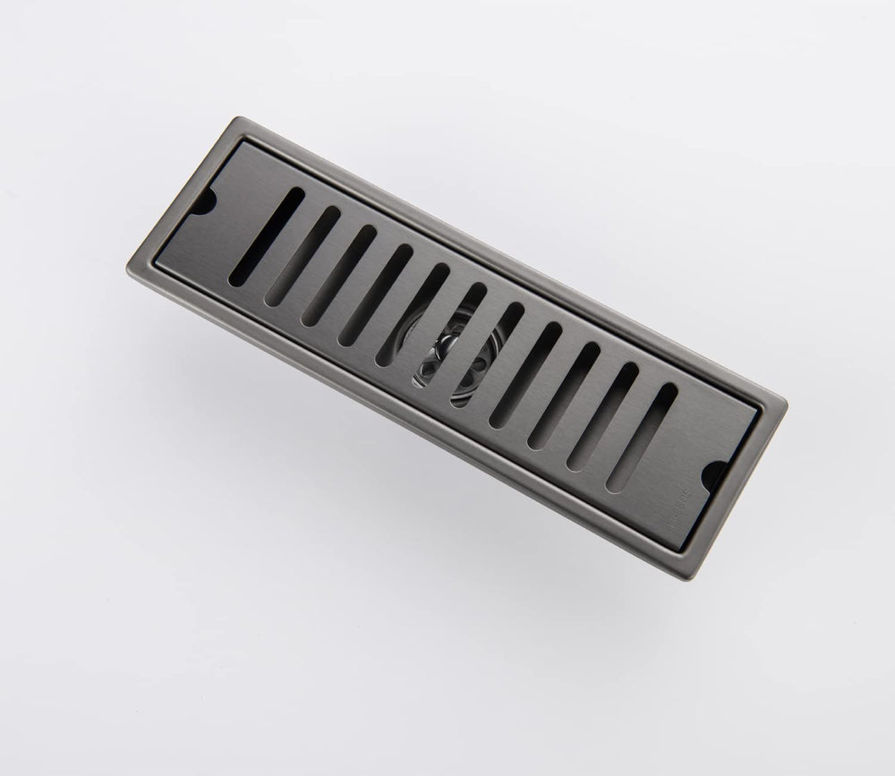 Fashionhome Linear Shower Drain, Gun Gray, 30 cm x 10 cm