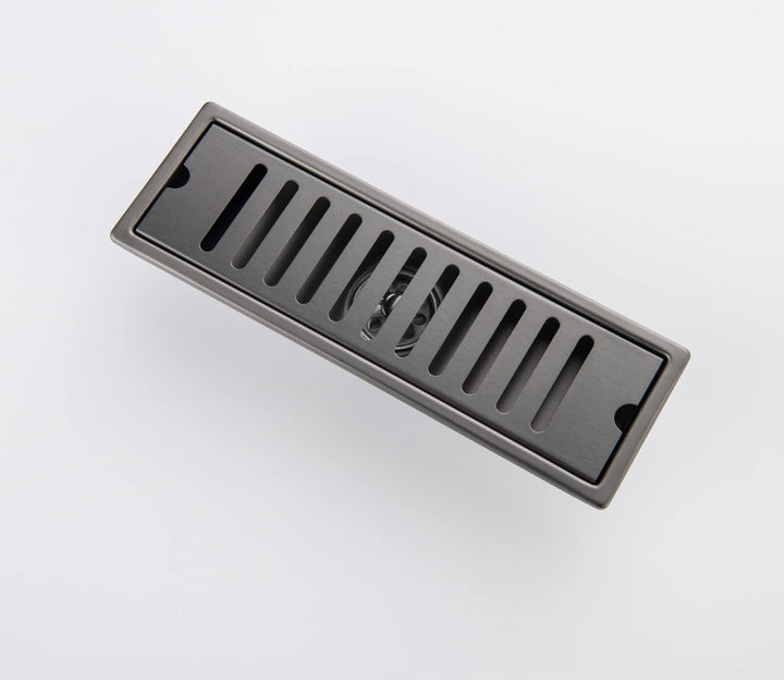 Fashionhome Linear Shower Drain, Gun Gray, 30 cm x 10 cm