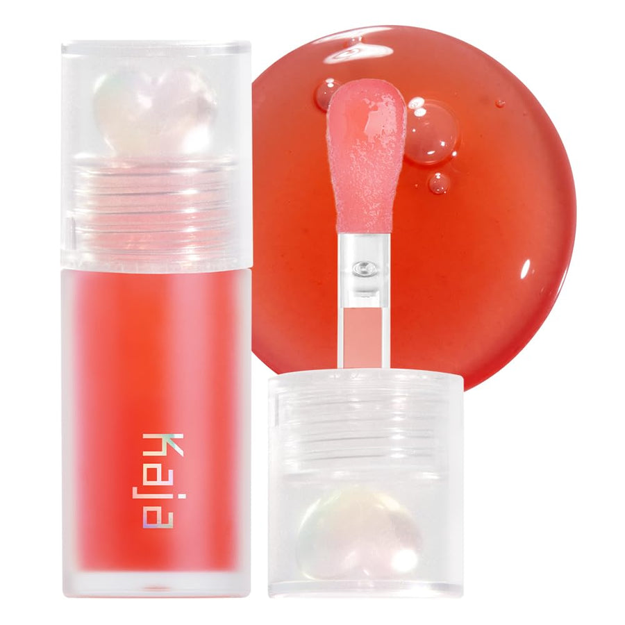 Kaja Juicy Glass Lip Oil, Raspberry Refresher, Clear Tint