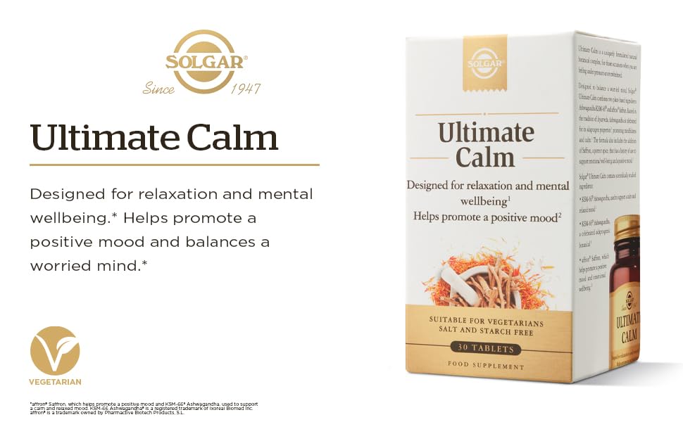 Solgar Ultimate Calm Tablets, Gold Formula, 30 Count