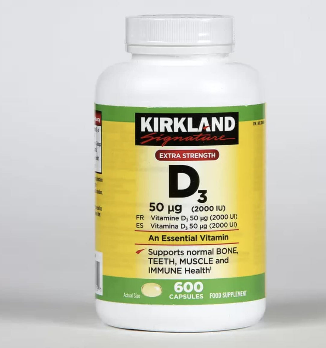 Kirkland Signature Vitamin D3, 2000 IU, 600 Count