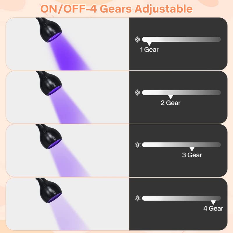 mlogiroa Clip On UV Nail Lamp, Gooseneck Nail Dryer