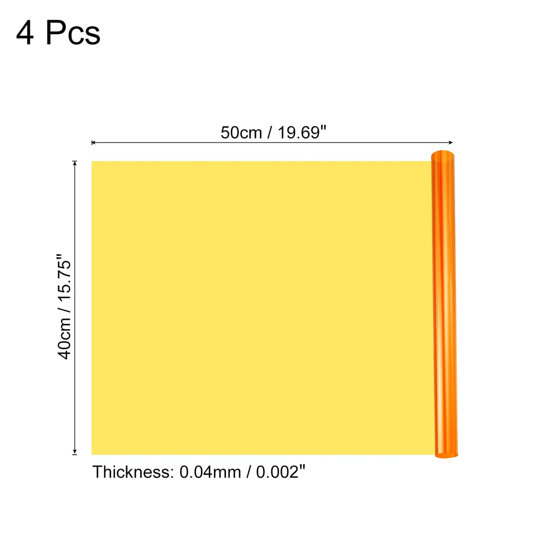 MECCANIXITY Lighting Gel Filter, Orange 85A, 15.7x19.7 in, Pack of 4