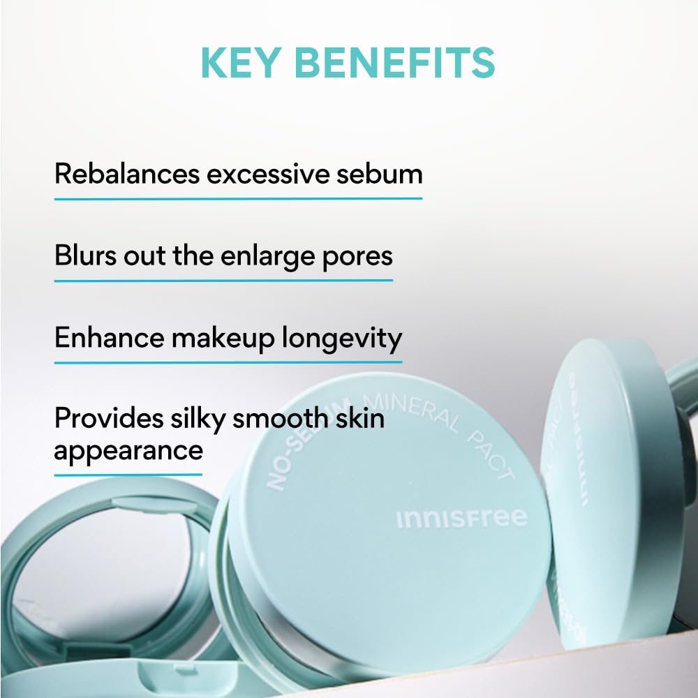 innisfree No Sebum Mineral Pact Plus, 1 Count