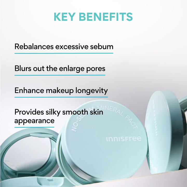 innisfree No Sebum Mineral Pact Plus, 1 Count