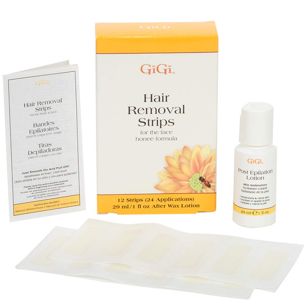 GIGI Facial Hair Removal Strips, 12 Count