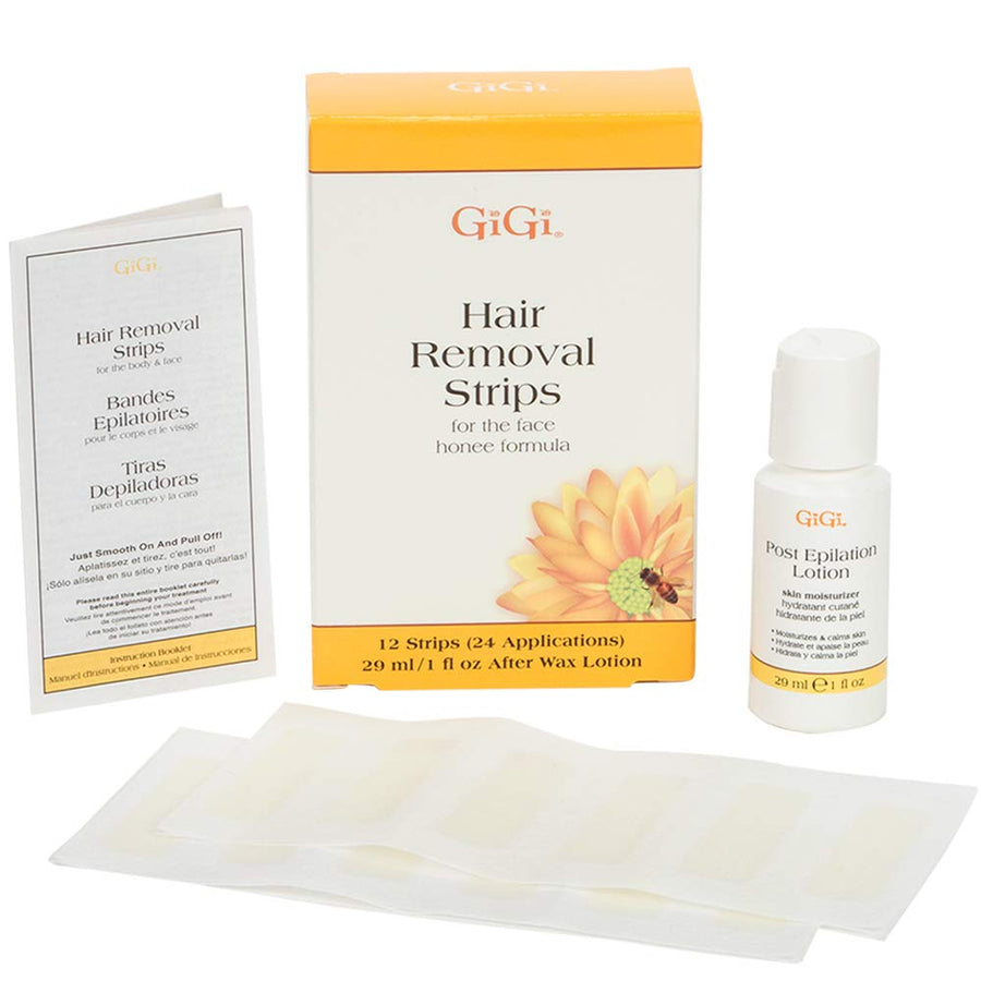 GIGI Facial Hair Removal Strips, 12 Count