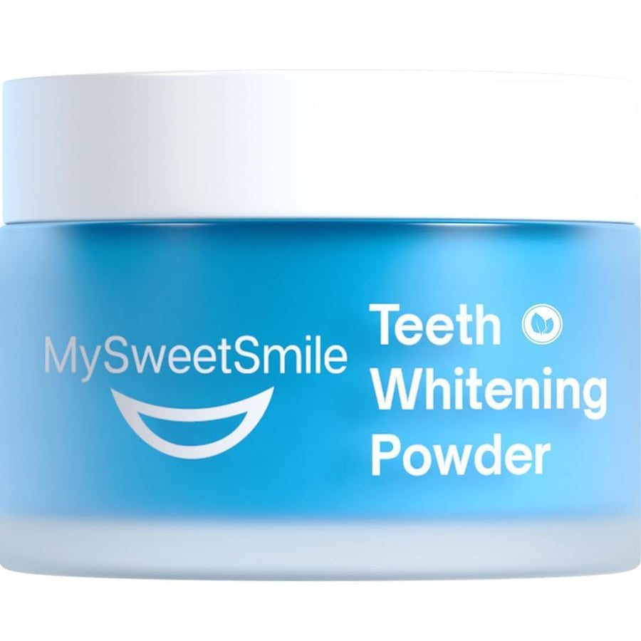 MySweetSmile Teeth Whitening Powder, Cool Mint, 6 Month Supply