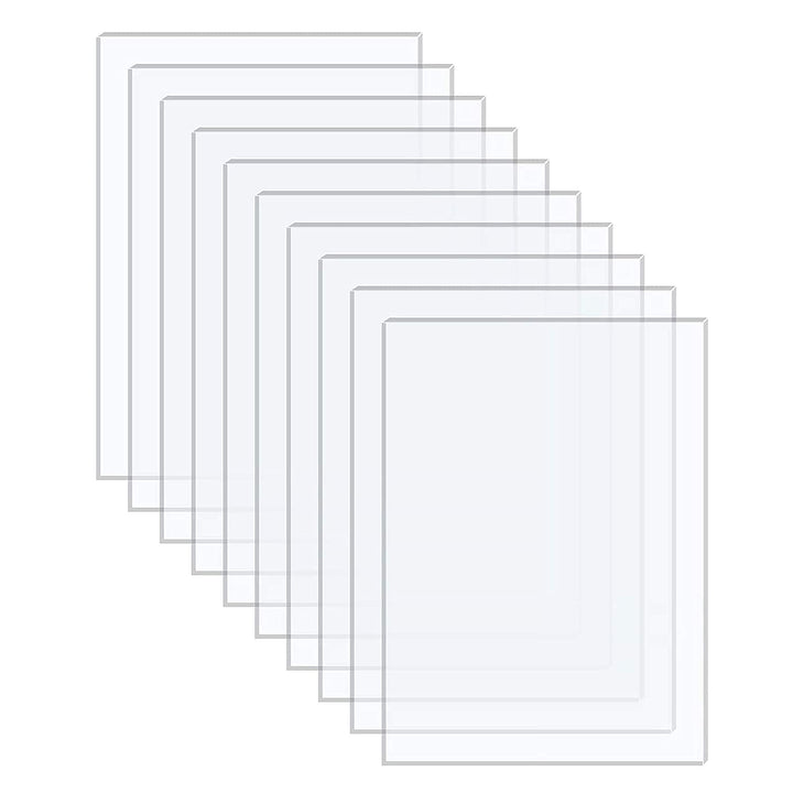 Langaelex Acrylic Sheets, Clear, 5 x 7 in, 10 Count