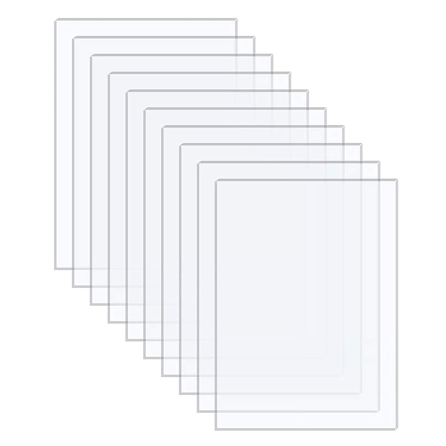 Langaelex Acrylic Sheets, Clear, 5 x 7 in, 10 Count