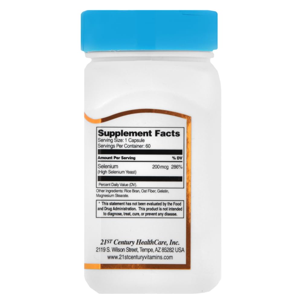 21st Century Selenium, 200 mcg, 60 Count