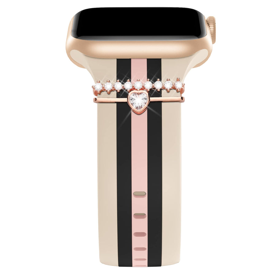 Bagoplus Designer Band With Charms For Apple Watch, 38mm 40mm 41mm 42mm 44mm 45mm 46mm 49mm