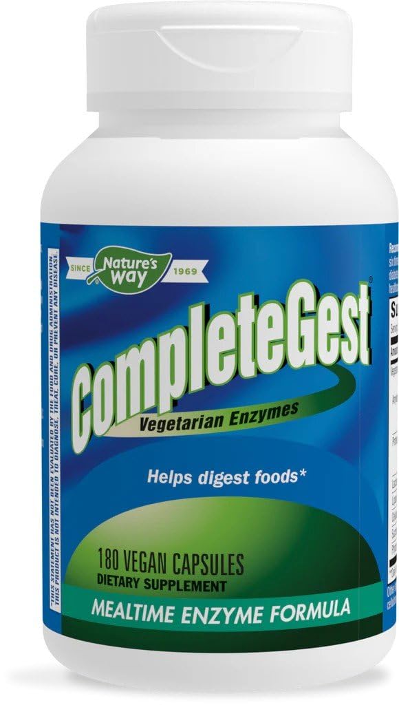 Nature's Way Completegest Vegan Digestive Enzymes, 180 Count