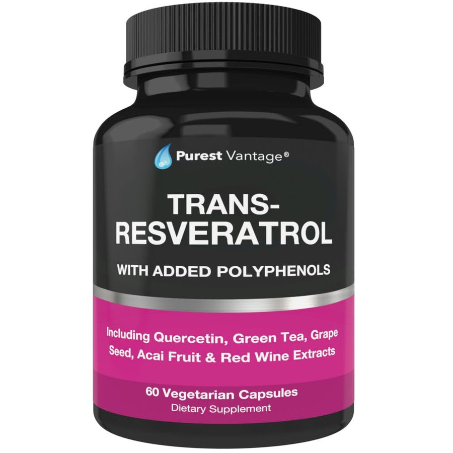 Purest Vantage Resveratrol Supplement, 1400 mg, 60 Count