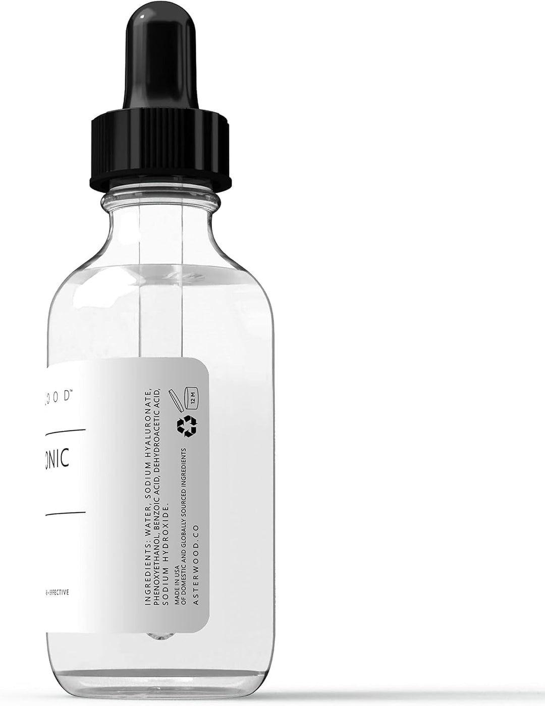 ASTERWOOD Pure Organic Hyaluronic Acid Serum, 20%, 1 oz