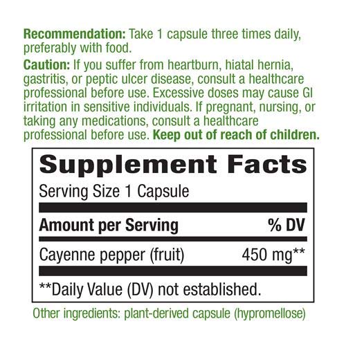 Nature's Way Cayenne Fruit, 100 Count